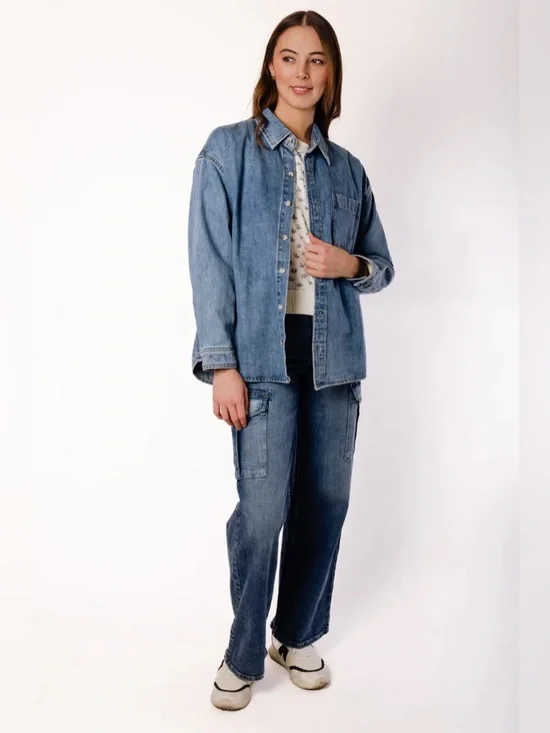 WISHLIST
Oversized Denim Shirt - Picture 3 of 5
